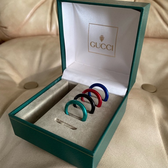Gucci Accessories - Gucci Bezels & Box NO WATCH Metallic Colors Set of Four fits bracelet bangle